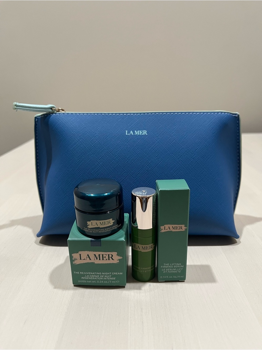 3-piece BN La Mer Night Cream & Serum & cosmetic bag with 2025 batch codes